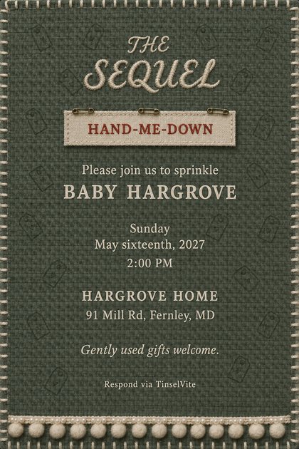 A baby shower invitation design: The Sequel